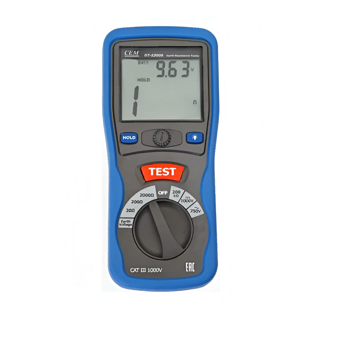 Тестер СЕМ DT-5300B синий, измеритель сопротивления заземления до 200 кОм