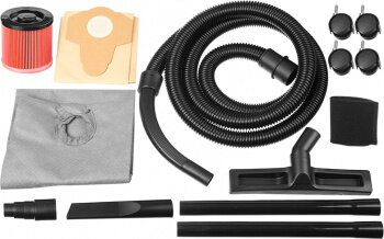 Строительный пылесос ЗУБР 1400 Вт, уборка: сухая и влажная, цвет серый (ПУ-30-1400 М3)