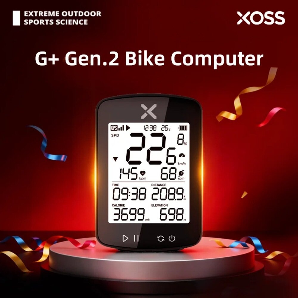 XOSS G2 Велокомпьютер: Поддерживать Беспроводная GPS Водонепроницаемый