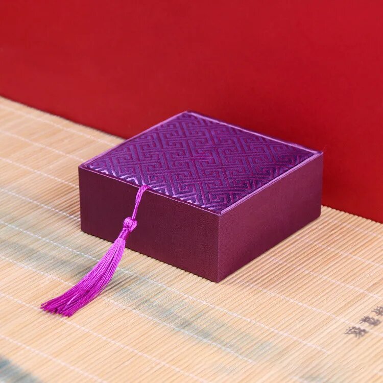 Фиолетовая шкатулка для украшений с кисточкой, PURPLE PALINDROME