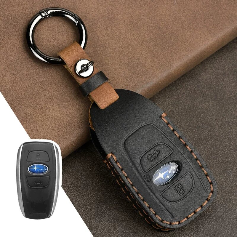 Чехол для ключа Subaru для моделей Forester, Outback, XV, Legacy, Impreza - Стильный черный чехол с надежной посадкой
