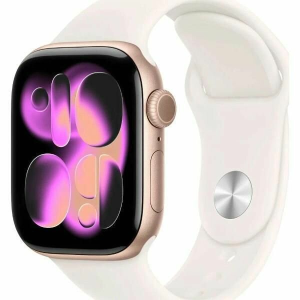 Смарт-часы Apple Watch S11 46mm розовое золото SB Light Blush M/L