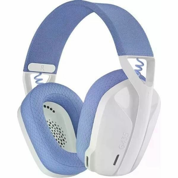 Игровые наушники Logitech G435 LightSpeed (981-001077) белый/сиреневый — фото 1