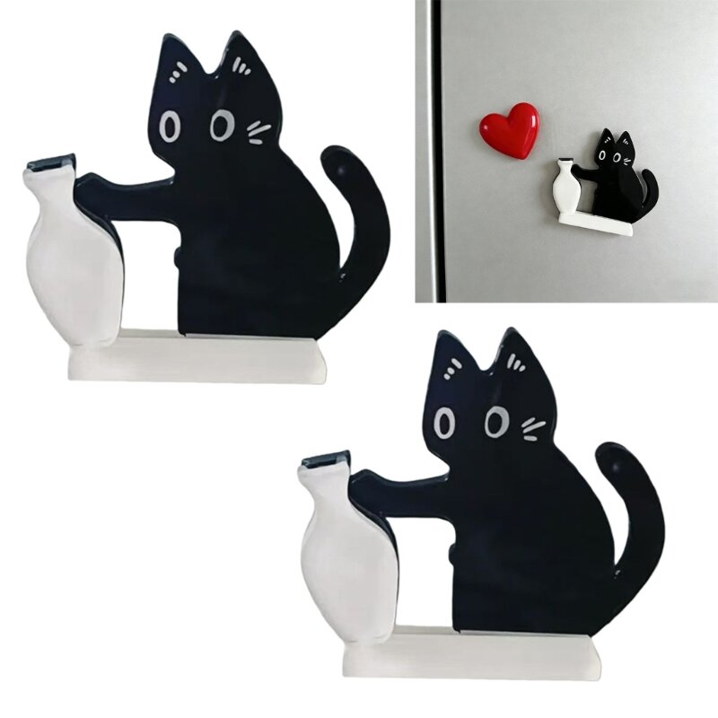 Cat Hair Symbol Magnet Acrylic Pet Memorial Decor Refrigerator Ornament Lovely Desk Wall Decor Cat Hair Holder