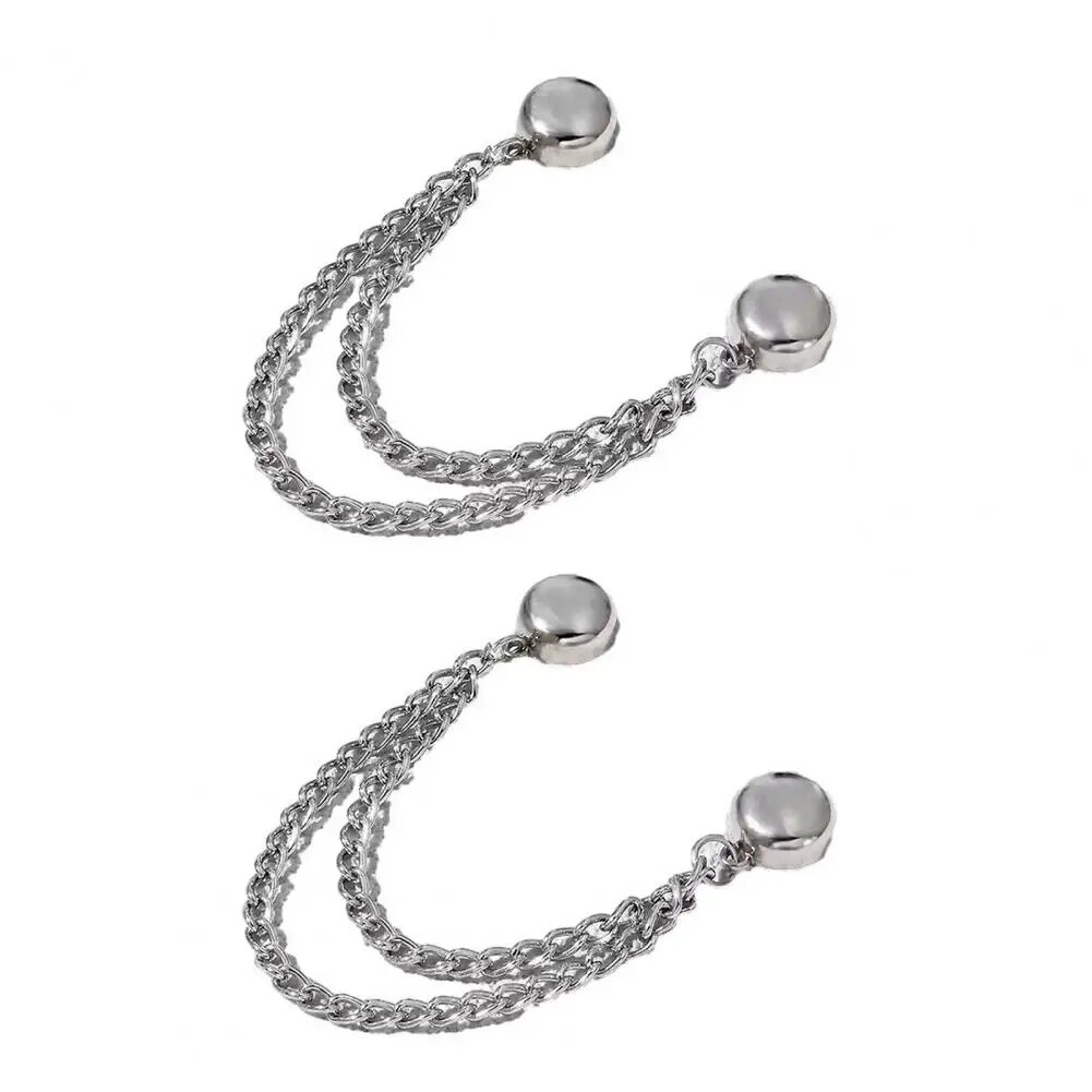 Магнитные зажимы-пуговицы для одежды, металлические, 2 шт. Silver Circle