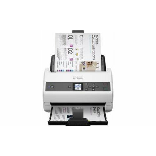 Сканер Epson WorkForce DS-870, A4, USB 3.0, автоподатчик, белый