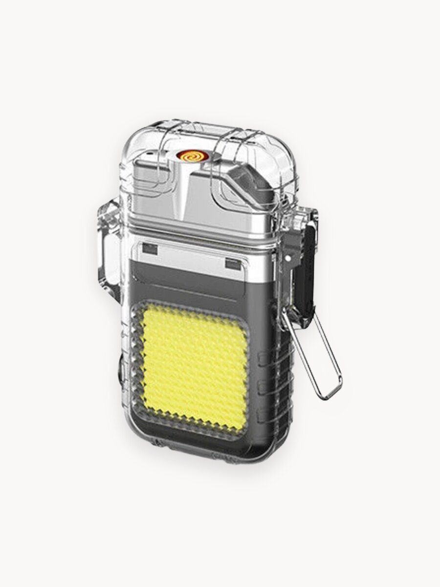 Фонарь-брелок , 2в1: карманный прикуриватель и фонарь, чёрный