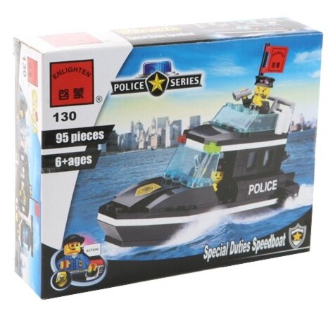 Enlighten Brick Полиция 130 Полицейский катер