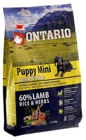 Корм для собак Ontario (2.25 кг) Puppy Mini Lamb & Rice