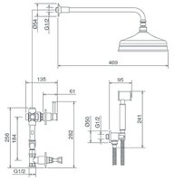 Верхний душ la Torre Victoria III 25750 R LE Soff Kit