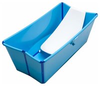 Анатомическая ванночка Stokke Flexi Bath & NewBorn Support голубой