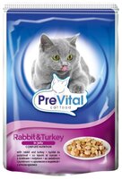 Корм для кошек PreVital Кусочки в желе с кроликом и индейкой (0.1 кг) 24 шт. 0.1 кг 24