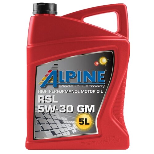 Синтетическое моторное масло ALPINE RSL 5W-30 GM, 5 л 0101362