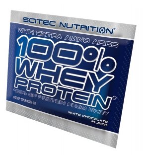 Протеин Scitec Nutrition 100% Whey Protein, 30 гр., белый шоколад