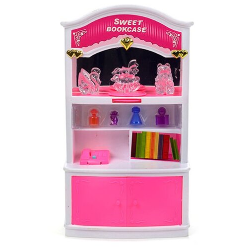 фото Dolly toy книжный шкаф (dol0803-026) белый/розовый