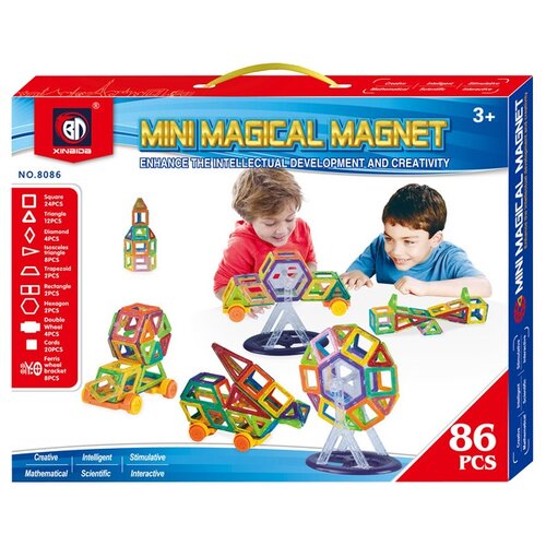 Конструктор Xinbida Mini Magical Magnet 8086, 86 дет.