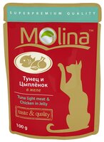 Корм для кошек Molina Пауч для кошек Тунец и цыпленок в желе (0.1 кг) 1 шт.