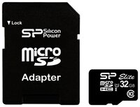 Карта памяти Silicon Power ELITE microSDHC 32GB UHS Class 1 Class 10 + SD adapter