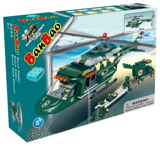 Конструктор "Военный вертолет-спасатель", 263 детали 8253 BANBAO