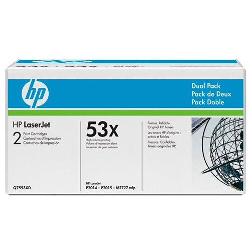 Комплект картриджей HP Q7553XD, 7000 стр, черный