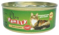 Корм для кошек CLAN Family Паштет из ягнёнка для кошек (0.1 кг) 24 шт.