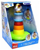 Игрушка для ванной Tomy Пирамидка Маяк (E72194) белый/зеленый/красный