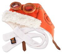 Мягкая игрушка Basik&Co Кот Басик в шлеме и шарфе 19 см