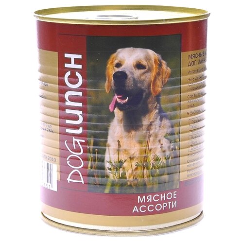 Влажный корм для собак Dog Lunch мясное ассорти 1 уп. х 1 шт. х 750 г