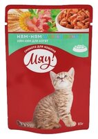 Корм для кошек Мяу! Пауч Ням-ням для котят (0.085 кг) 1 шт. 0.085 кг 1