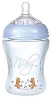 Nuby Бутылочка полипропиленовая медленный поток Natural Touch, 240 мл с рождения, розовый