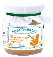 Пюре Marmaluzi овощное с мясом курицы (с 9 месяцев) 125 г, 6 шт
