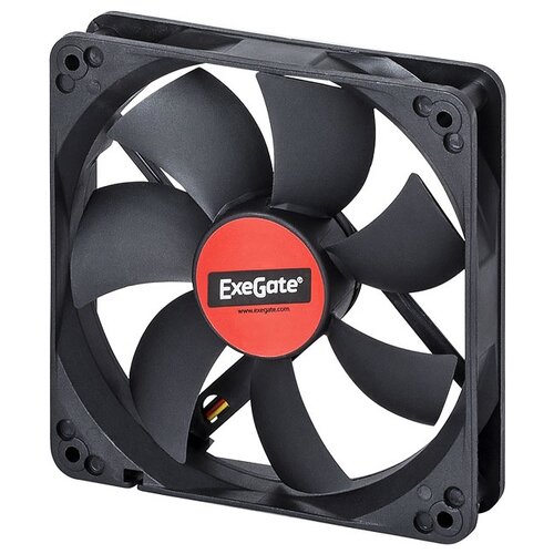 Вентилятор ExeGate 14025M12B, черный вентилятор для корпуса exegate 9225m12s 92x25s 2000 rpm 3pin ex166175rus