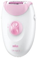 Эпилятор Braun 3380 Silk-epil 3 белый/розовый