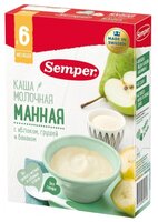 Каша Semper молочная манная с яблоком, грушей и бананом (с 6 месяцев) 200 г