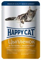 Корм для кошек Happy Cat Кусочки в желе. Цыпленок и печень с морковью (0.1 кг) 24 шт. 0.1 кг 24