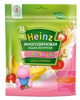 Каша Heinz молочная Любопышки многозерновая йогуртная с бананом и клубникой (с 12 месяцев) 200 г