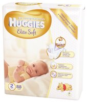 Huggies подгузники Elite Soft 2 (4-7 кг) 88 шт.