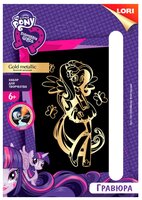 Гравюра LORI My Little Pony. Милая Флаттершай (Грп-006) золотистая основа