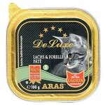 Корм для кошек ARAS (0.1 кг) 1 шт. Premium Pate Deluxe для кошек - Семга и форель - изображение