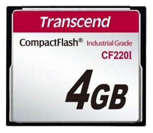 Карта памяти 4Gb Compact Flash, Transcend 220x Industrial (TS4GCF220I)