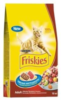 Корм для кошек Friskies Adult с мясом, печенью и зелеными овощами (10 кг)
