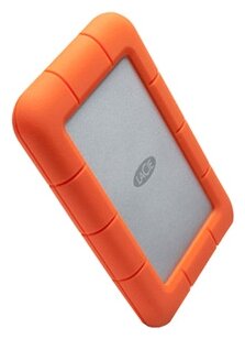 LaCie Rugged Mini - Festplatte - 4 TB - extern (tragbar) - USB 3.0 - 5400 U/min - Silber, orange (LAC9000633)