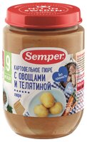 Пюре Semper картофельное пюре с овощами и телятиной (с 9 месяцев) 190 г, 12 шт.