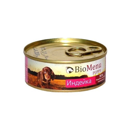 BioMenu PUPPY Консервы для щенков Индейка 95%-мясо 100гр