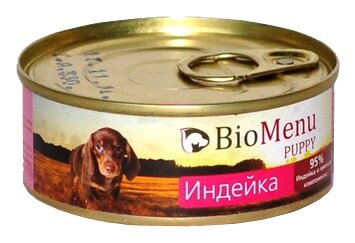 BioMenu PUPPY Консервы для щенков Индейка 95%-мясо 100гр