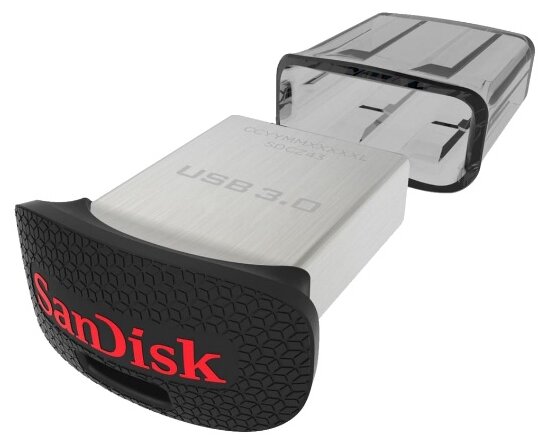 Флешка USB Sandisk Ultra Fit 128ГБ, USB3.0, черный