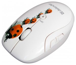 Беспроводная компактная мышь Defender To-GO MS-565 Nano Orange-White USB