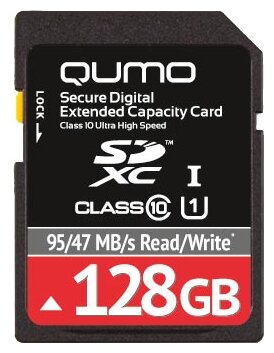 Память Secure Digital Card 128Gb Qumo QM128GSDXC10U1 .