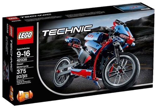 Конструктор LEGO Technic 42036 Стритбайк, 375 дет.