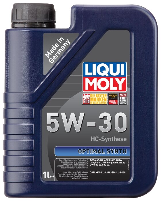 Полусинтетическое моторное масло LIQUI MOLY Optimal Synth 5W-30 .